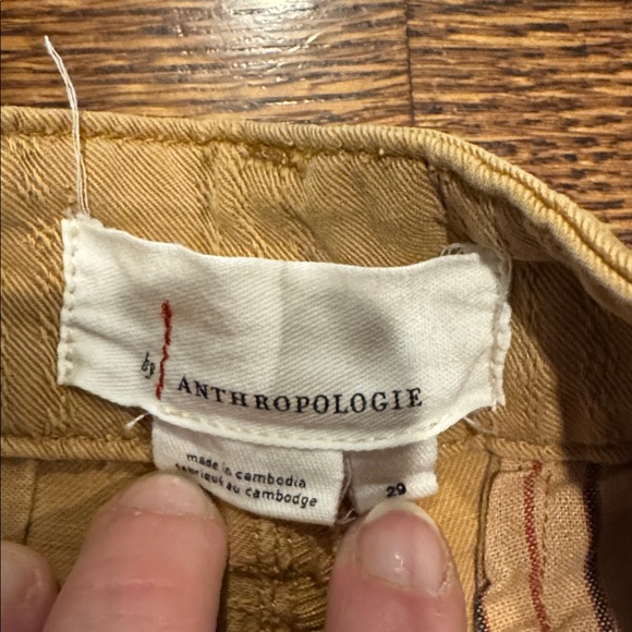 Anthropology Chino Size 29 in a Mustard/Gold color in a textured material - Picture 6 of 11